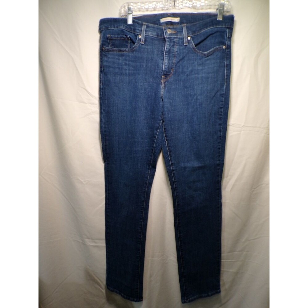 Levi's Women's J14 Shaping Straight Jeans Blue Denim Size 32x32